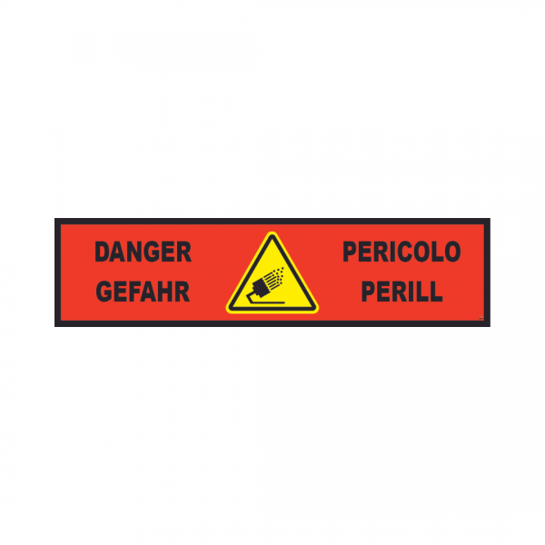 Banderole horizontale 2000X500 "DANGER" Enneigeur FR-DE-IT-CA  # MONTEE BANH017-M